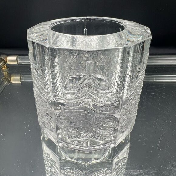 Iittala Glass Kuusi Christmas Candle Holder Jorma Vennola Spruce Tree Finland - Picture 1 of 5